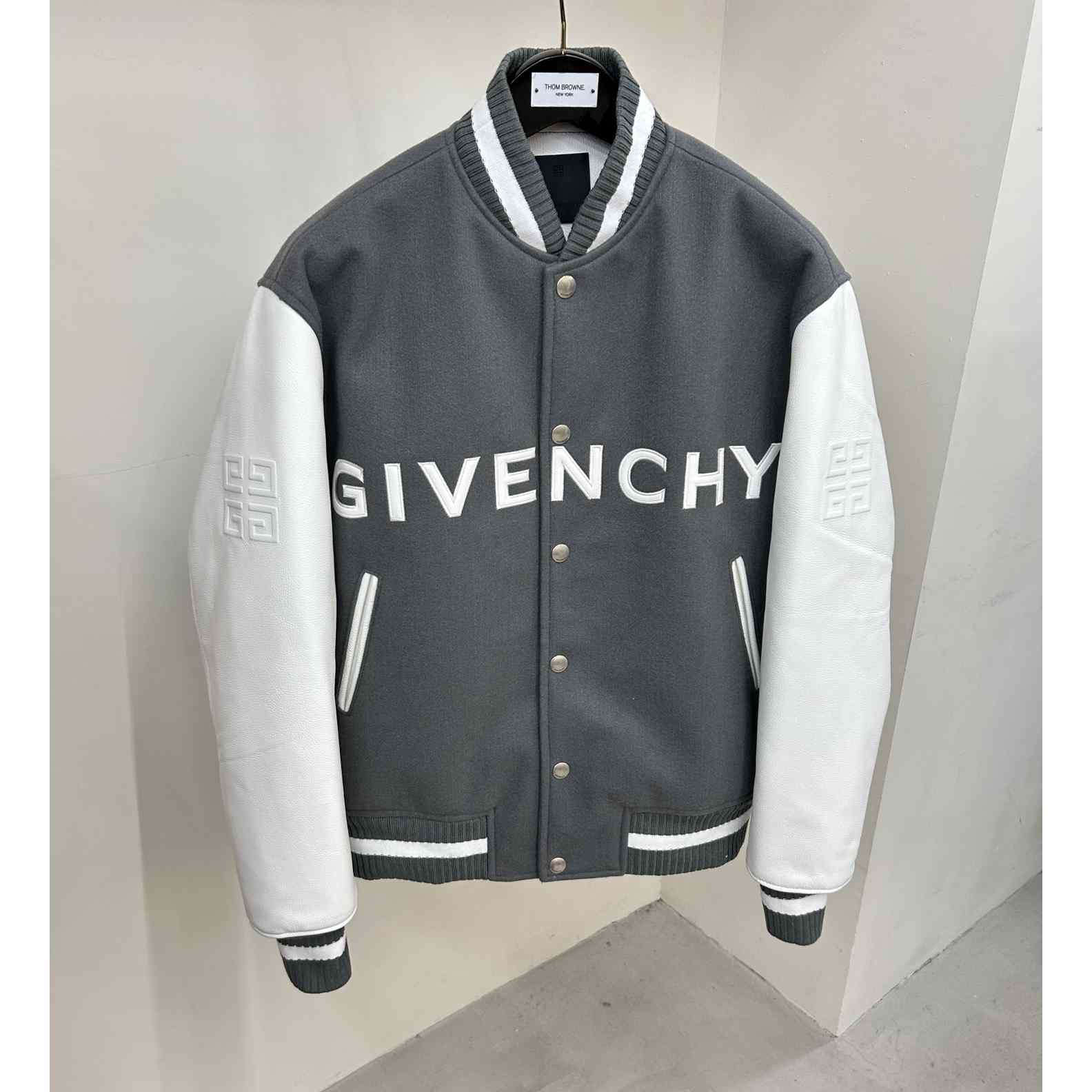 Givenchy Varsity Jacket In Wool And Leather - FashionPlug