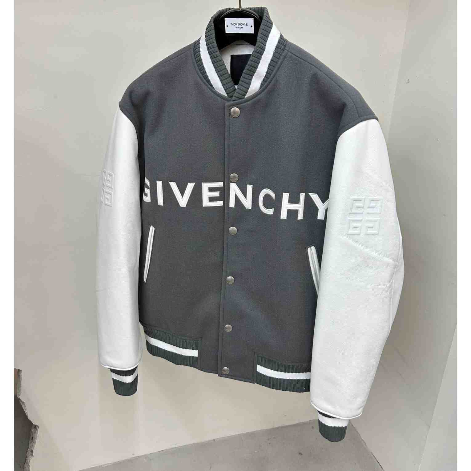 Givenchy Varsity Jacket In Wool And Leather - FashionPlug
