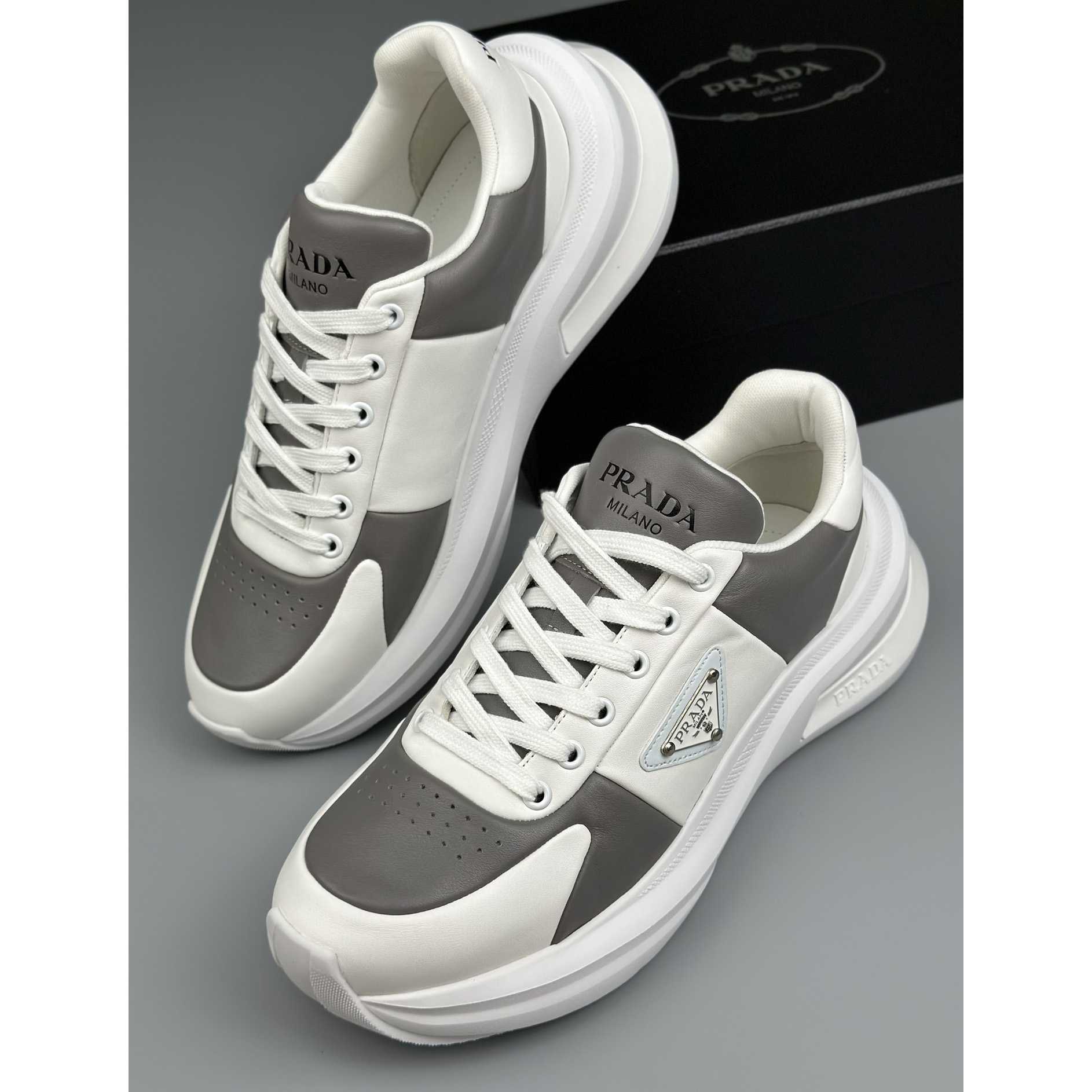 Prada Leather Sneakers(upon uk size) - FashionPlug