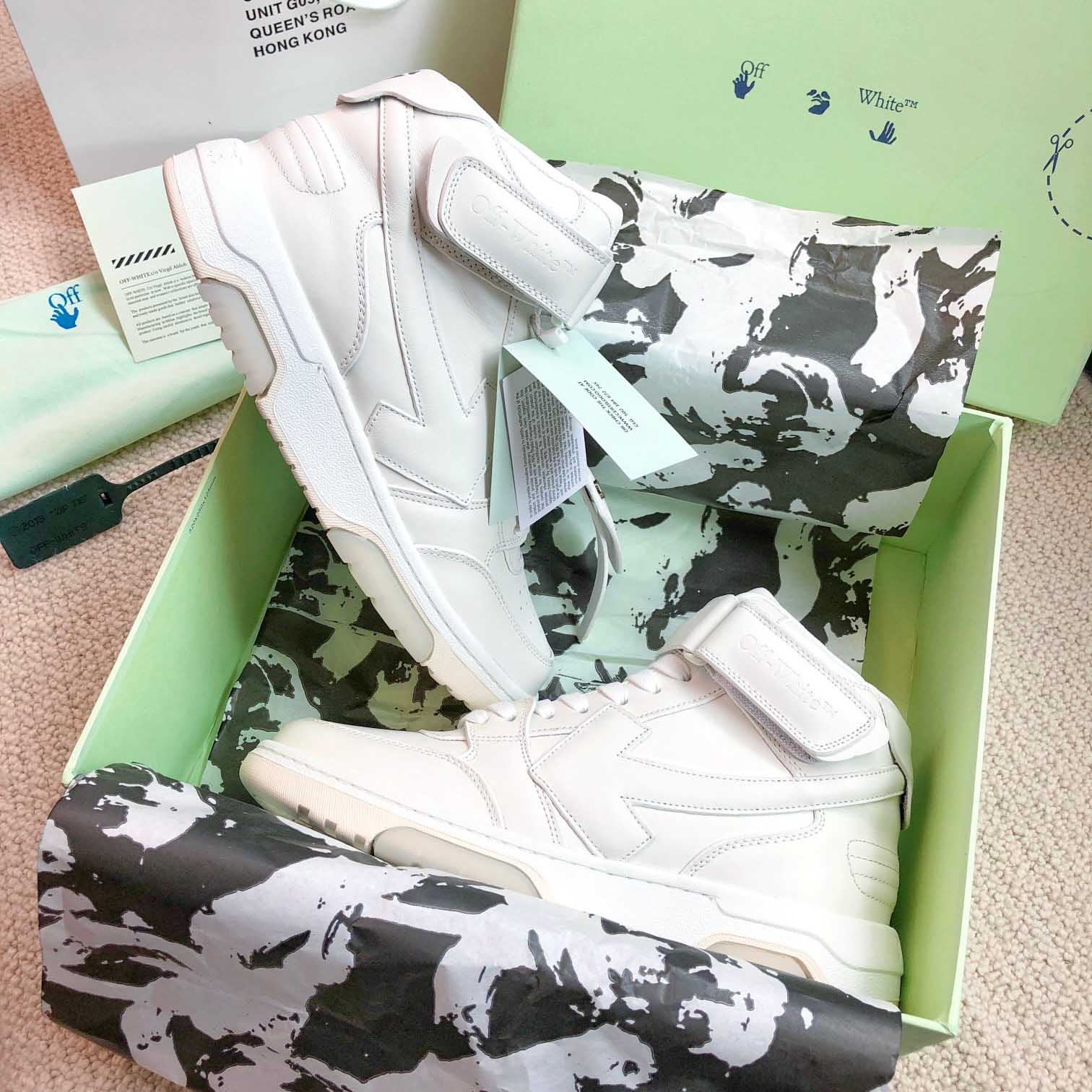 Off White Out Of Office Mid Top Sneaker - FashionPlug