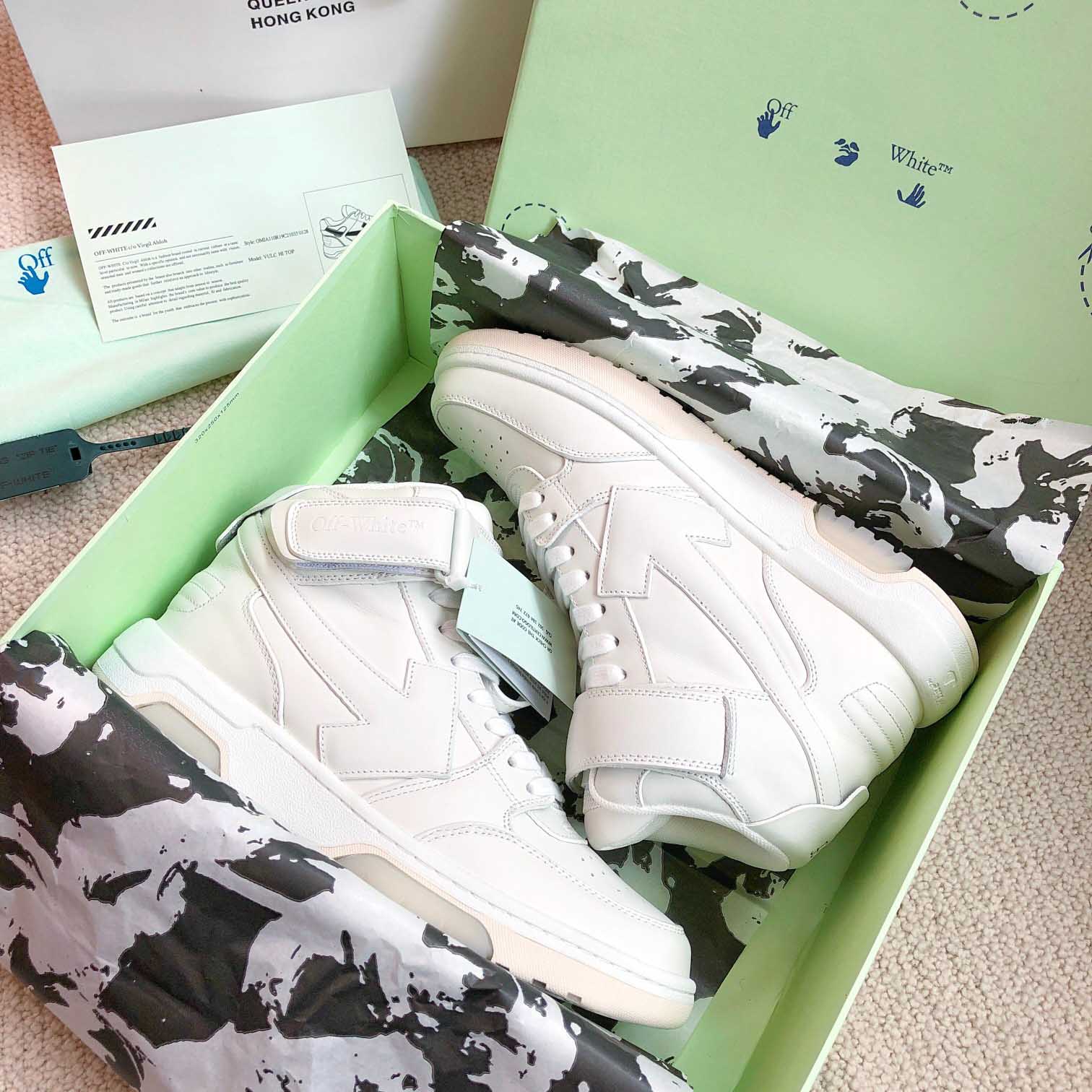 Off White Out Of Office Mid Top Sneaker - FashionPlug