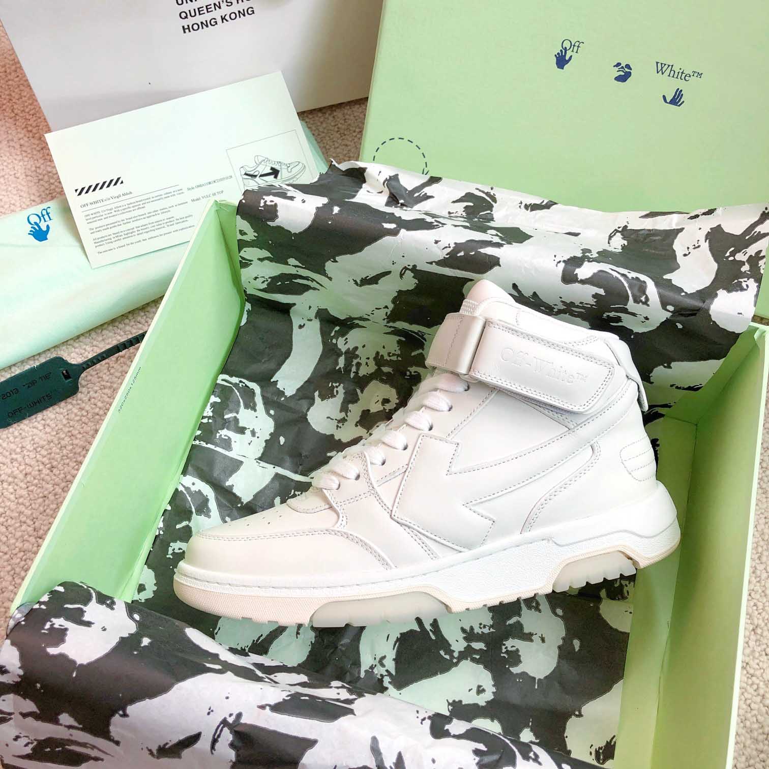 Off White Out Of Office Mid Top Sneaker - FashionPlug
