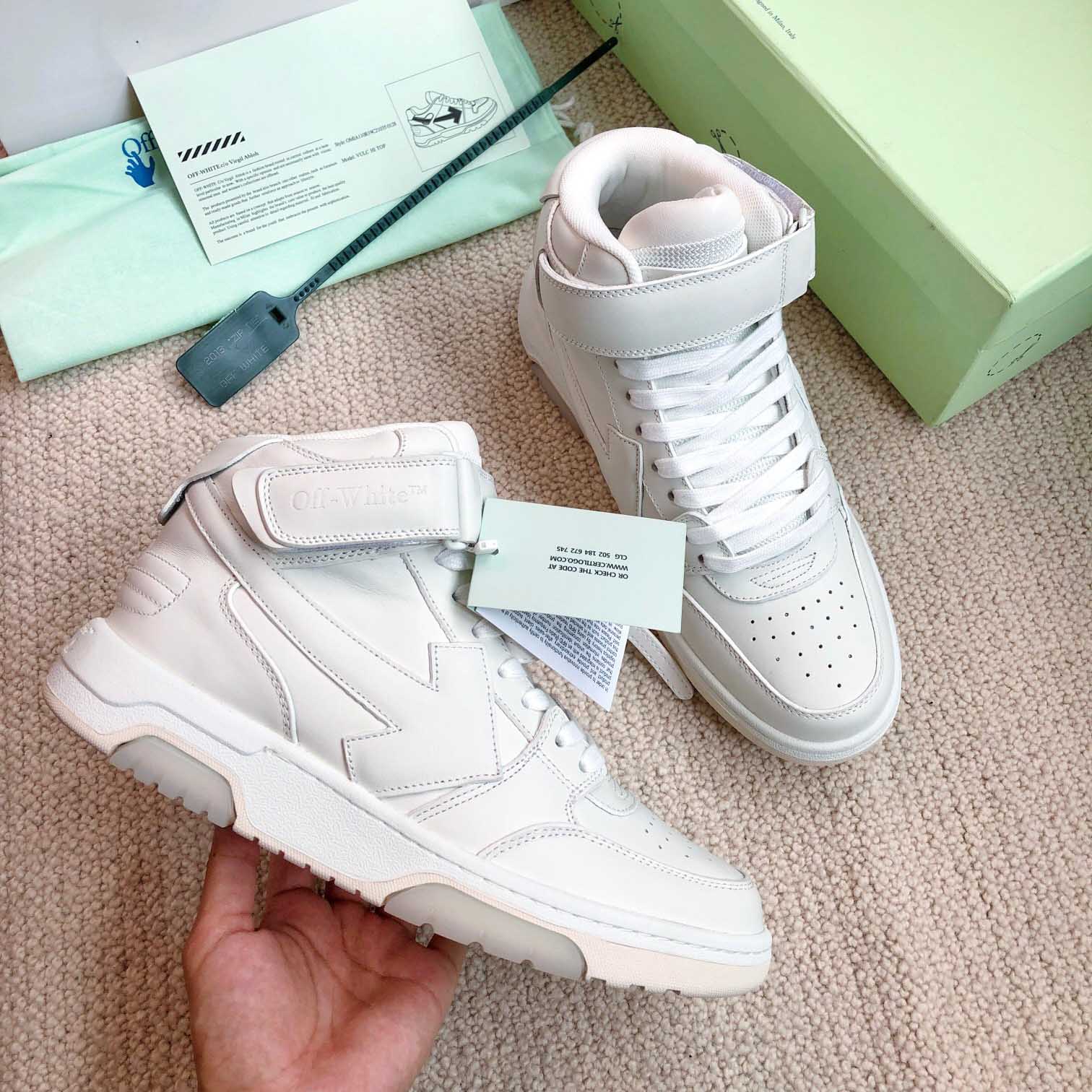 Off White Out Of Office Mid Top Sneaker - FashionPlug