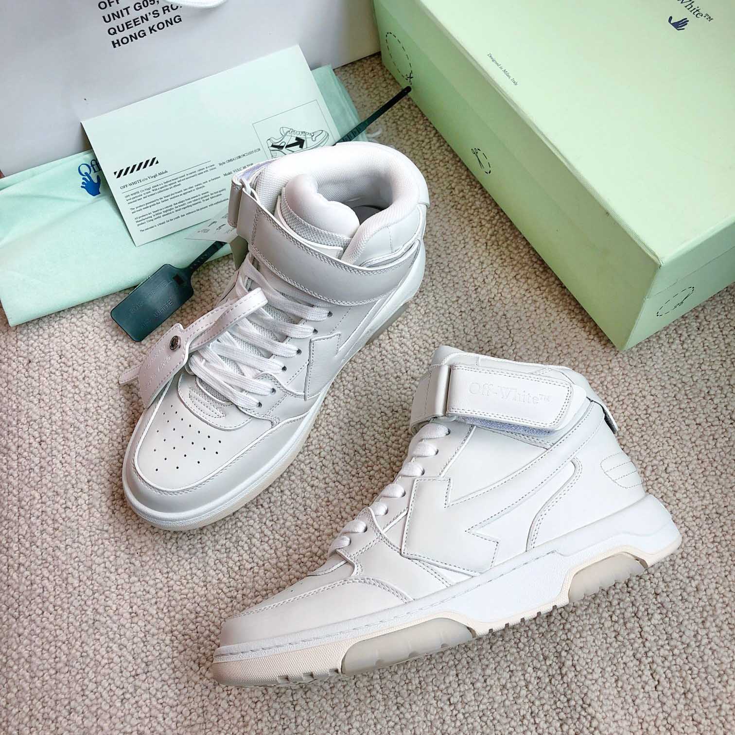Off White Out Of Office Mid Top Sneaker - FashionPlug