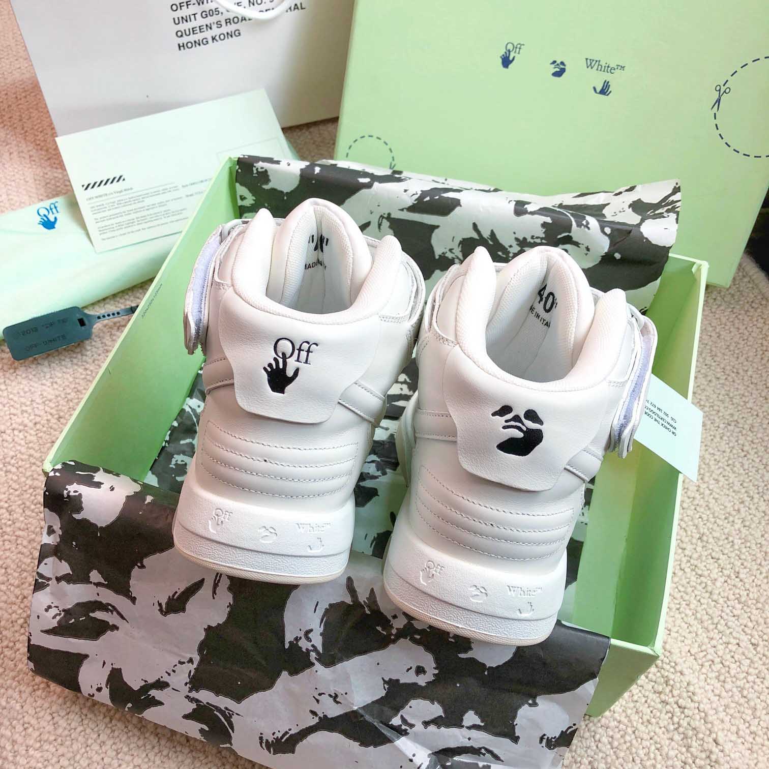 Off White Out Of Office Mid Top Sneaker - FashionPlug