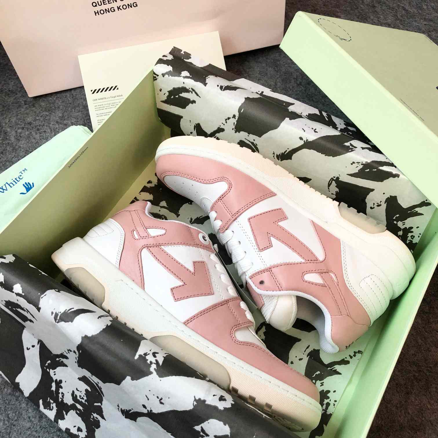 Off White Out Of Office Calf Leather Sneaker - FashionPlug