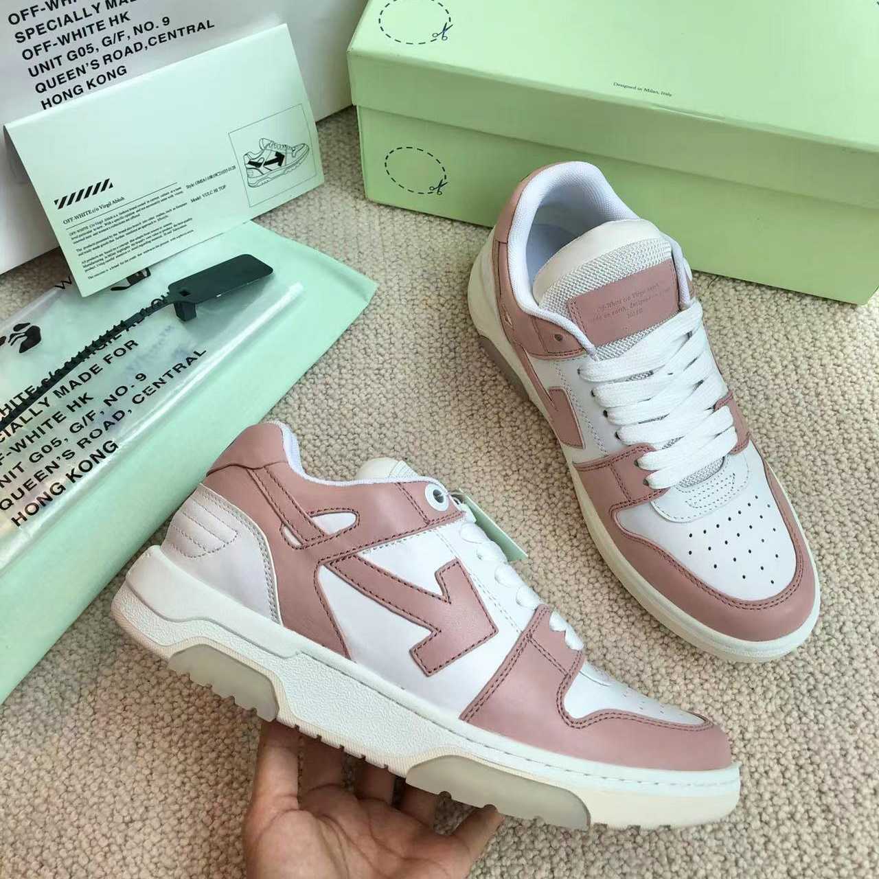 Off White Out Of Office Calf Leather Sneaker - FashionPlug