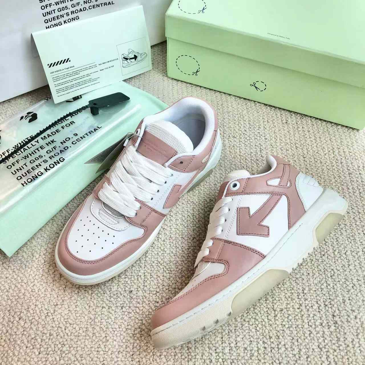 Off White Out Of Office Calf Leather Sneaker - FashionPlug