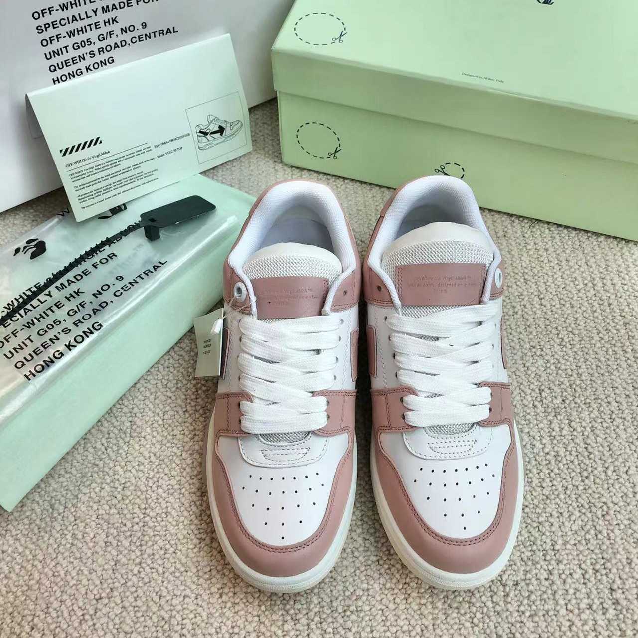 Off White Out Of Office Calf Leather Sneaker - FashionPlug