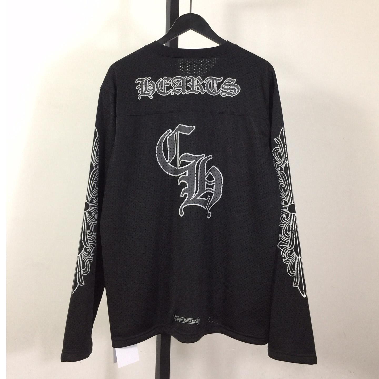 Chrome Heart Sports Mesh Warm Up Jersey Black - FashionPlug