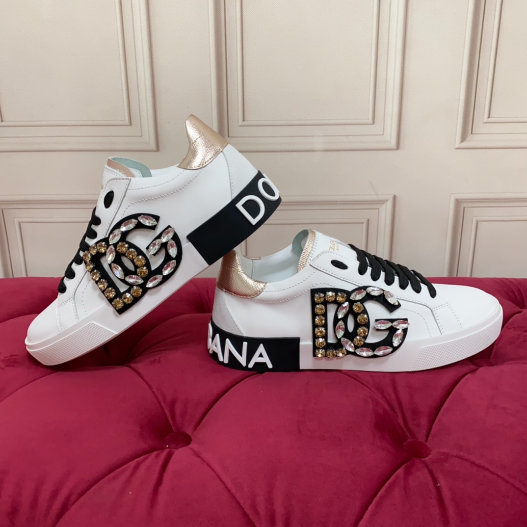 Dolce & Gabbana Calfskin Portofino Sneakers - FashionPlug