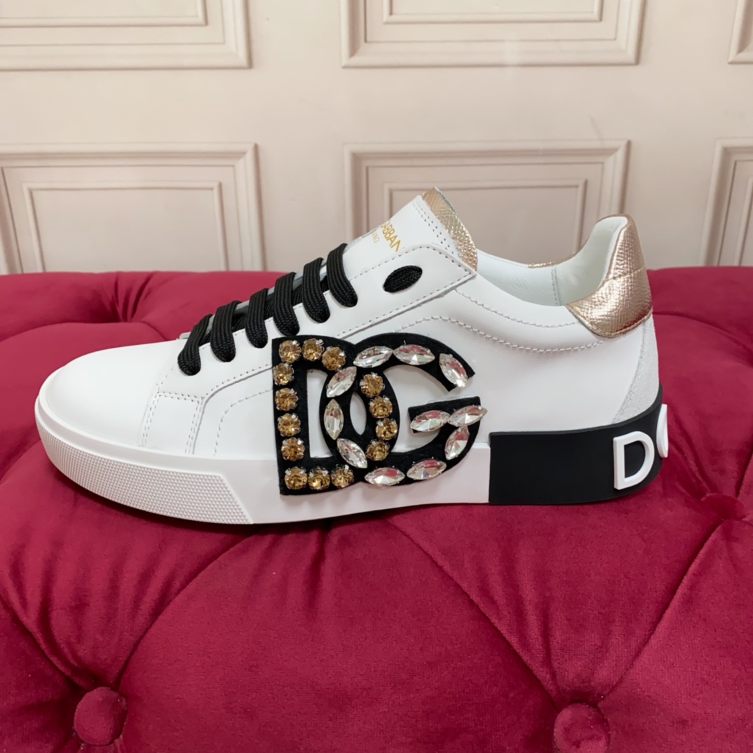 Dolce & Gabbana Calfskin Portofino Sneakers - FashionPlug