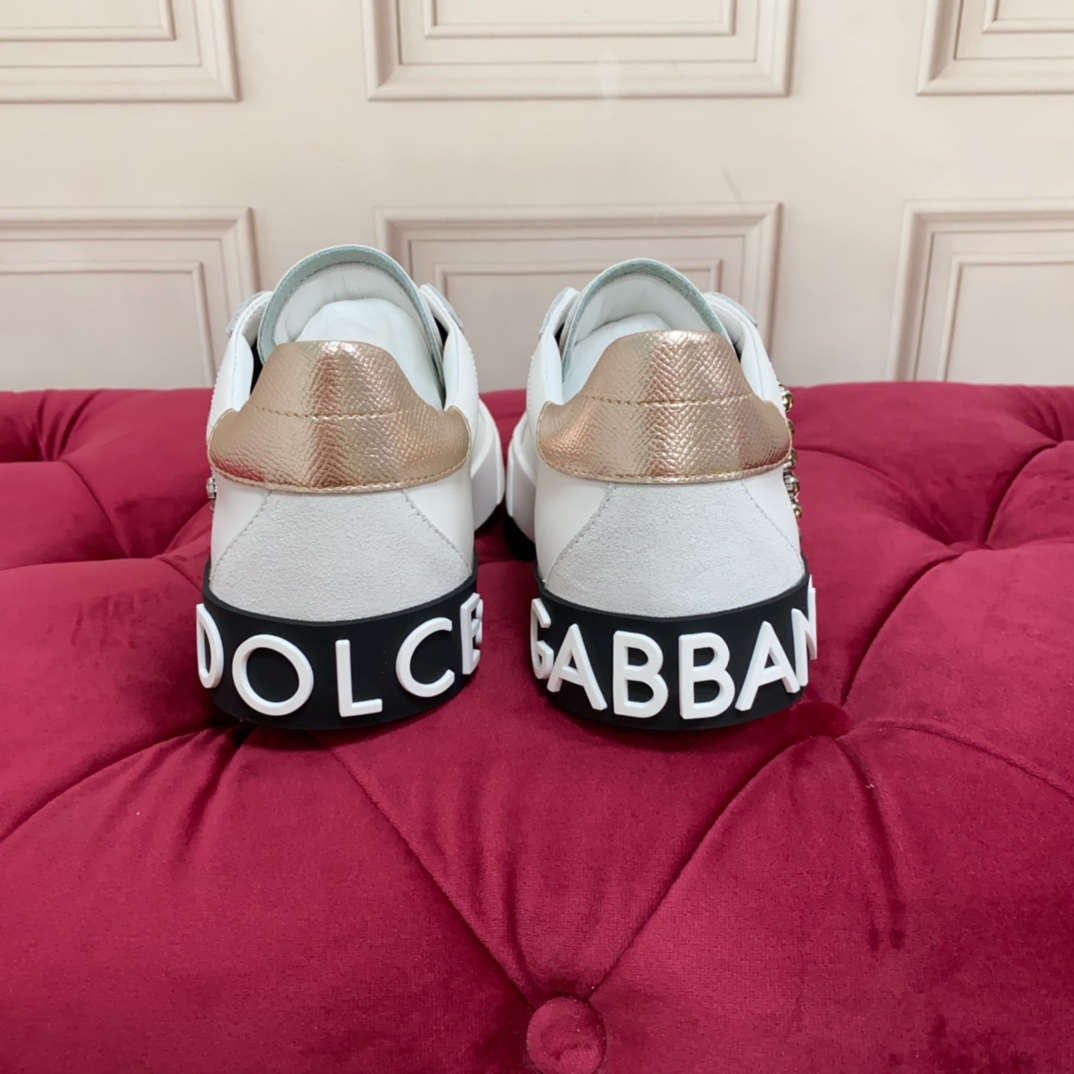 Dolce & Gabbana Calfskin Portofino Sneakers - FashionPlug