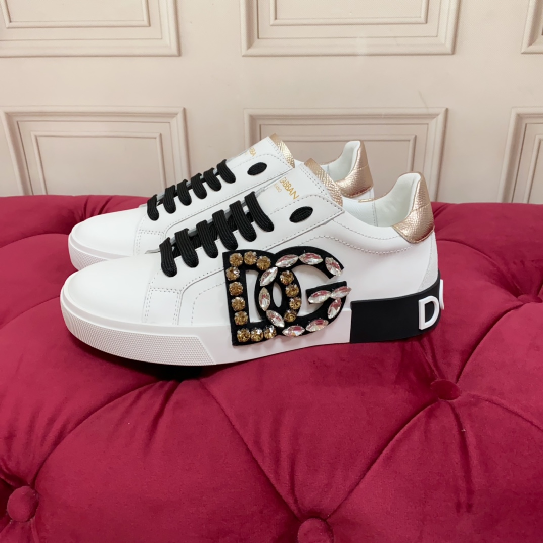 Dolce & Gabbana Calfskin Portofino Sneakers - FashionPlug