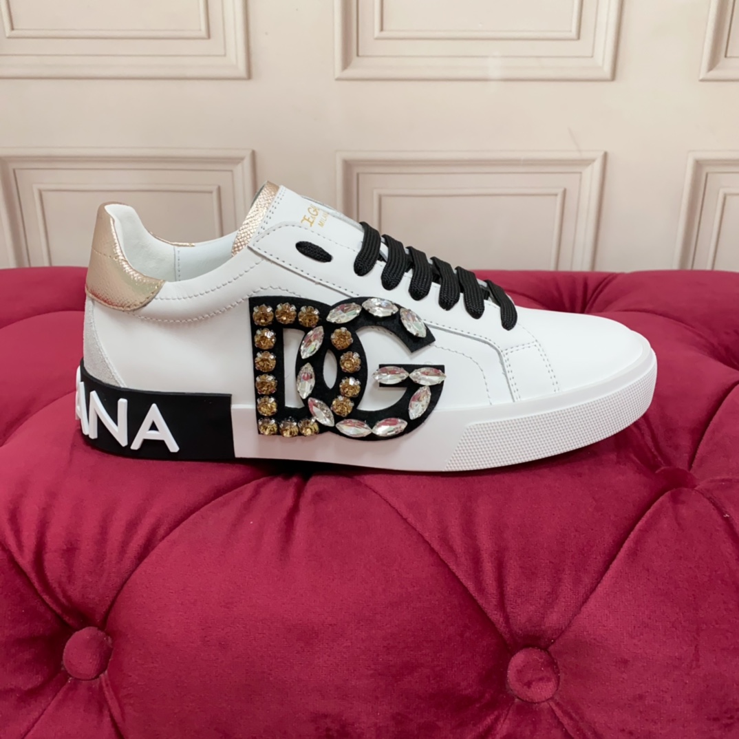 Dolce & Gabbana Calfskin Portofino Sneakers - FashionPlug