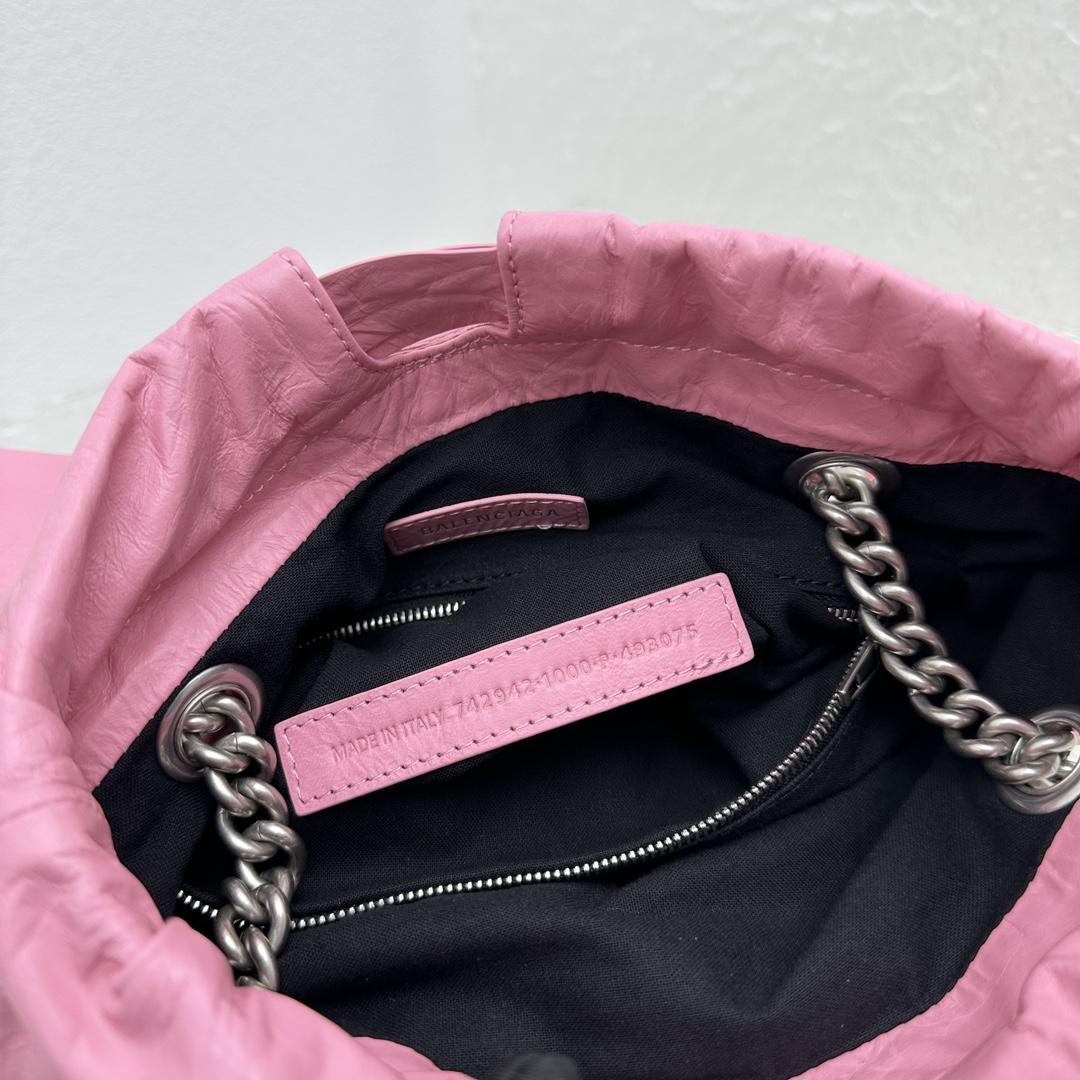 Balenciaga Crush Small Tote Bag In Pink(27X10X32CM) - FashionPlug