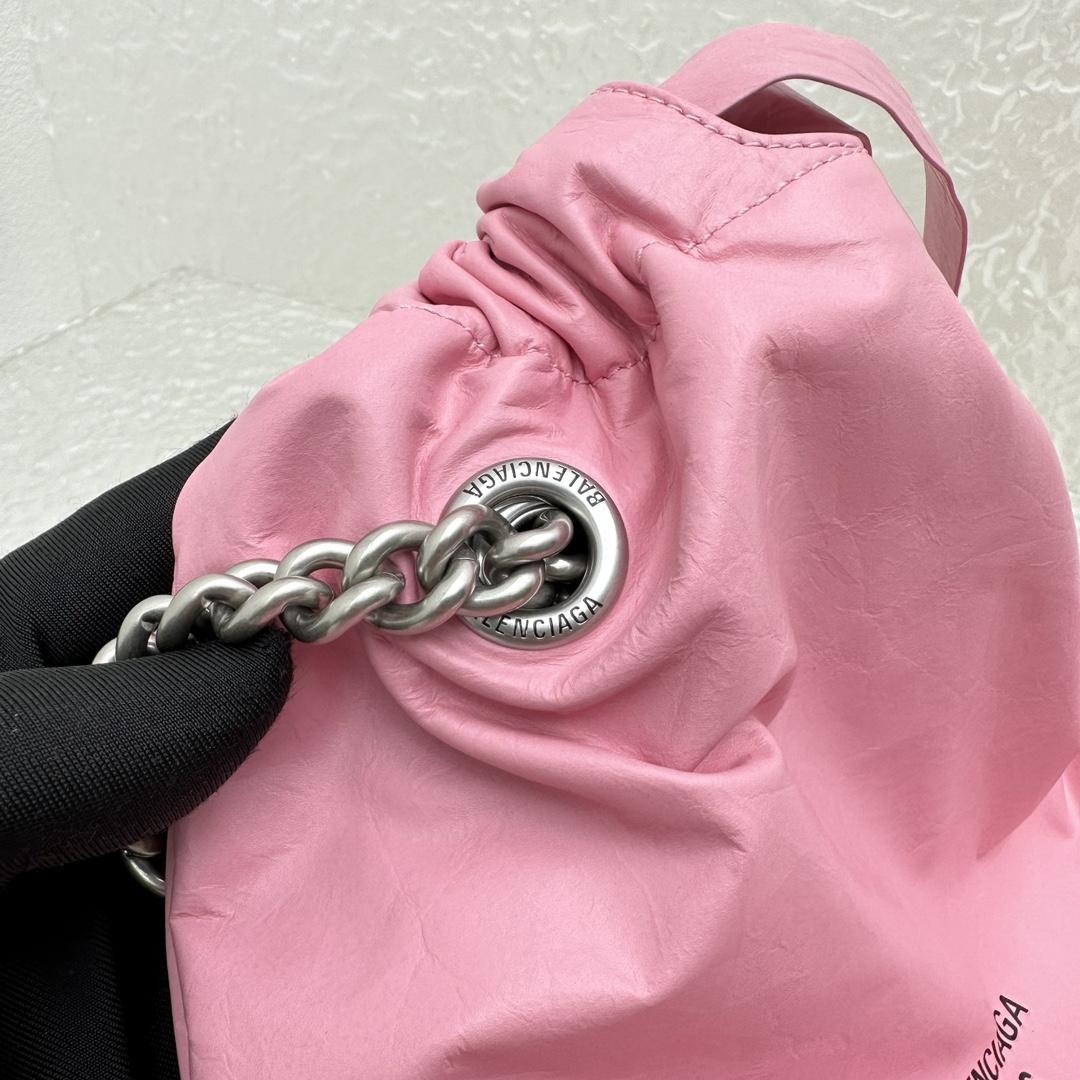 Balenciaga Crush Small Tote Bag In Pink(27X10X32CM) - FashionPlug