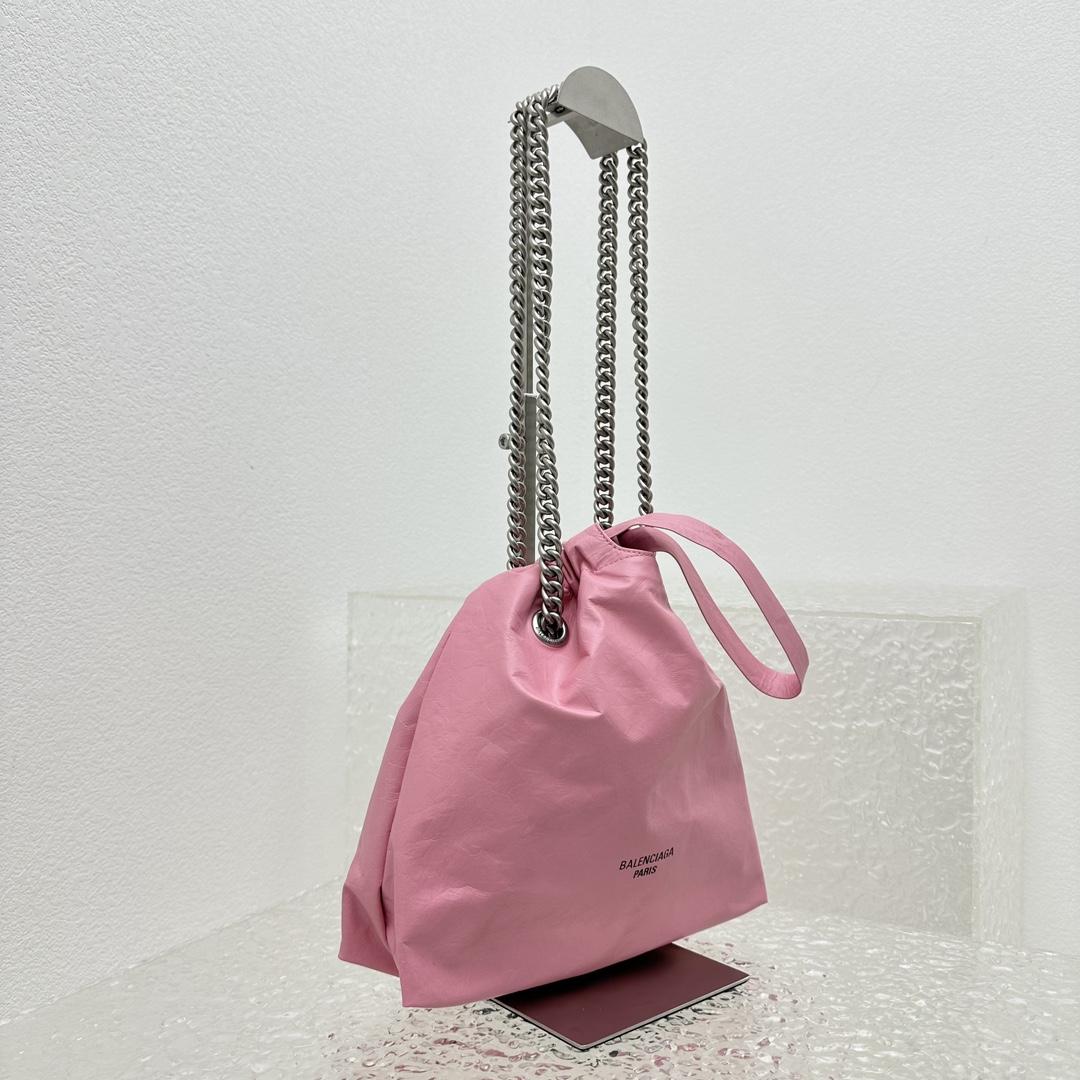 Balenciaga Crush Small Tote Bag In Pink(27X10X32CM) - FashionPlug
