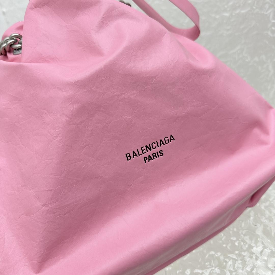 Balenciaga Crush Small Tote Bag In Pink(27X10X32CM) - FashionPlug