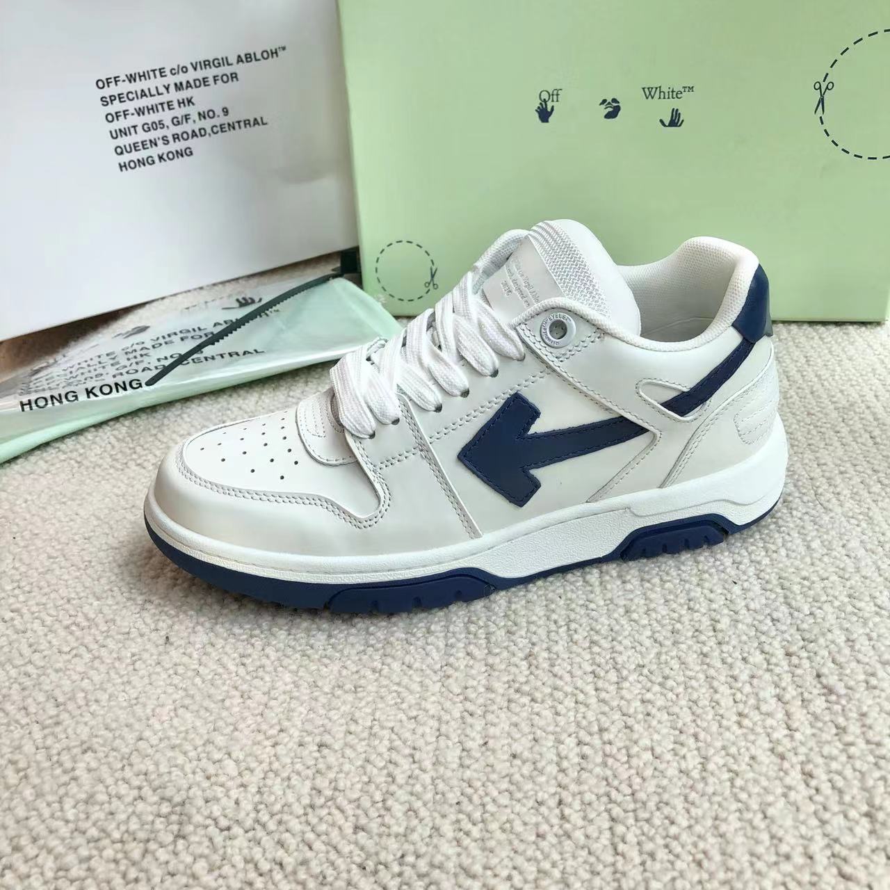 Off White Out Of Office Calf Leather Sneaker - FashionPlug