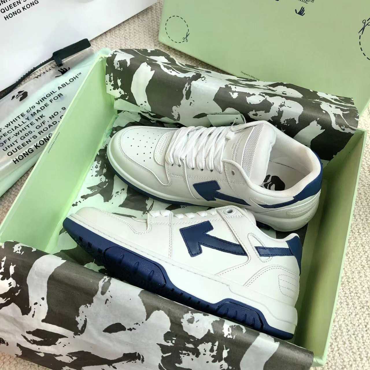 Off White Out Of Office Calf Leather Sneaker - FashionPlug