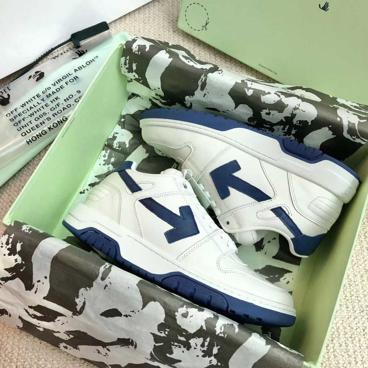 Off White Out Of Office Calf Leather Sneaker - FashionPlug