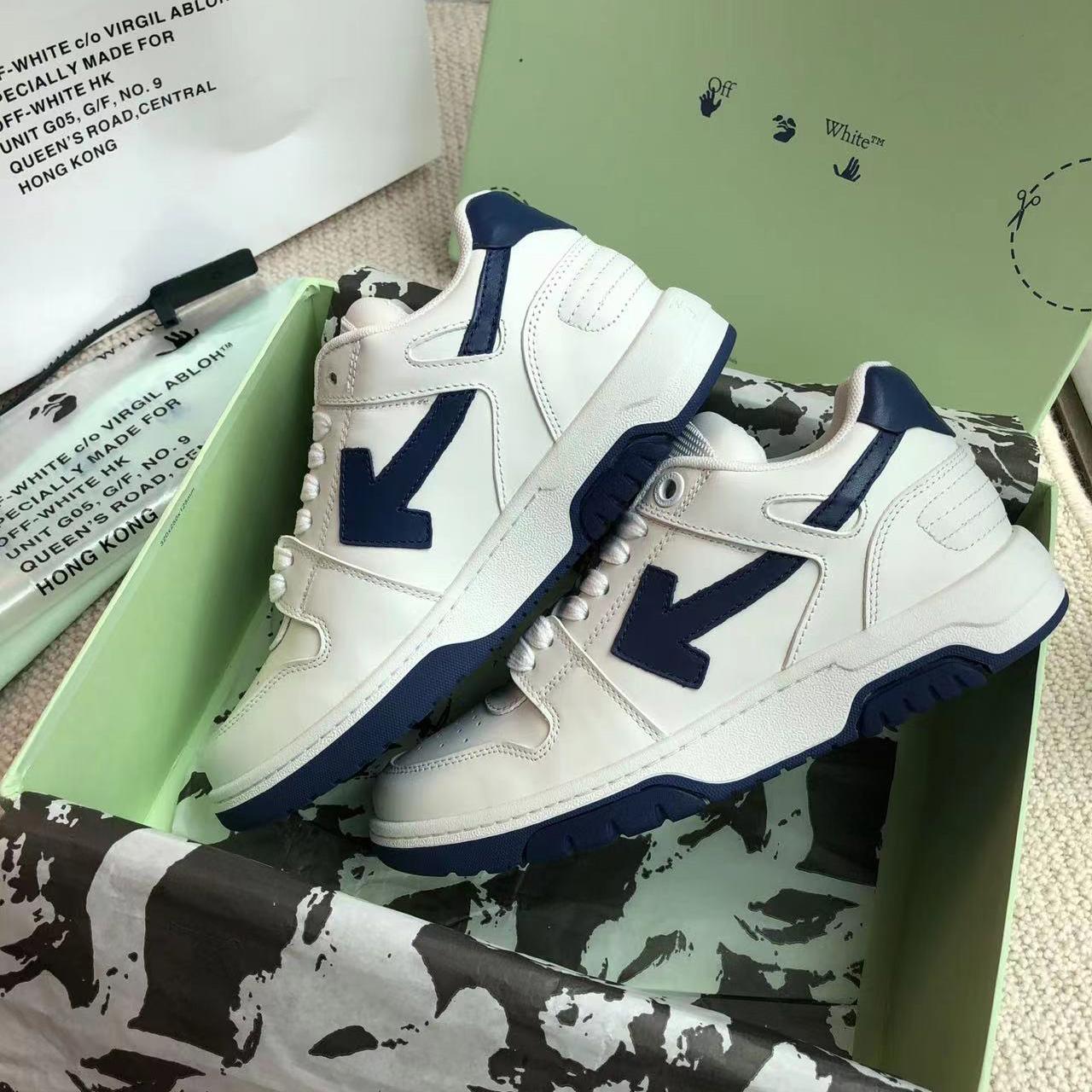 Off White Out Of Office Calf Leather Sneaker - FashionPlug