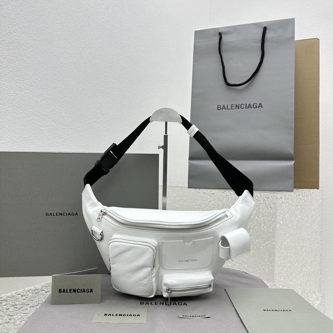 Balenciaga Superbusy Beltpack In White - FashionPlug