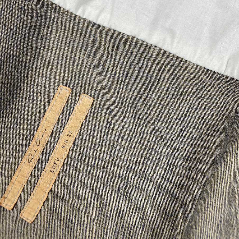 Rick Owens Cropped Denim Jacket - FashionPlug