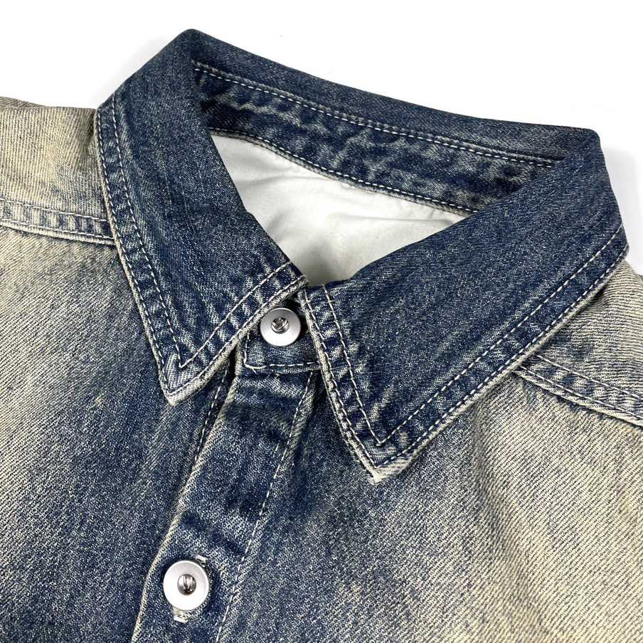 Rick Owens Cropped Denim Jacket - FashionPlug