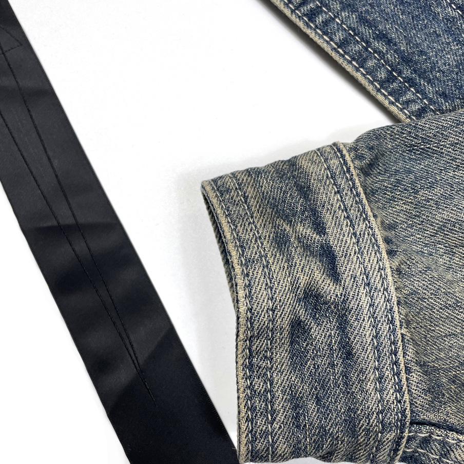 Rick Owens Cropped Denim Jacket - FashionPlug