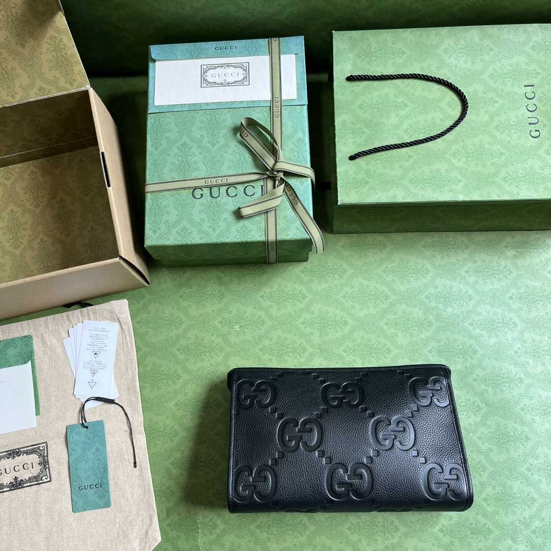 Gucci Jumbo GG Pouch (28.5x 18x 9cm) - FashionPlug