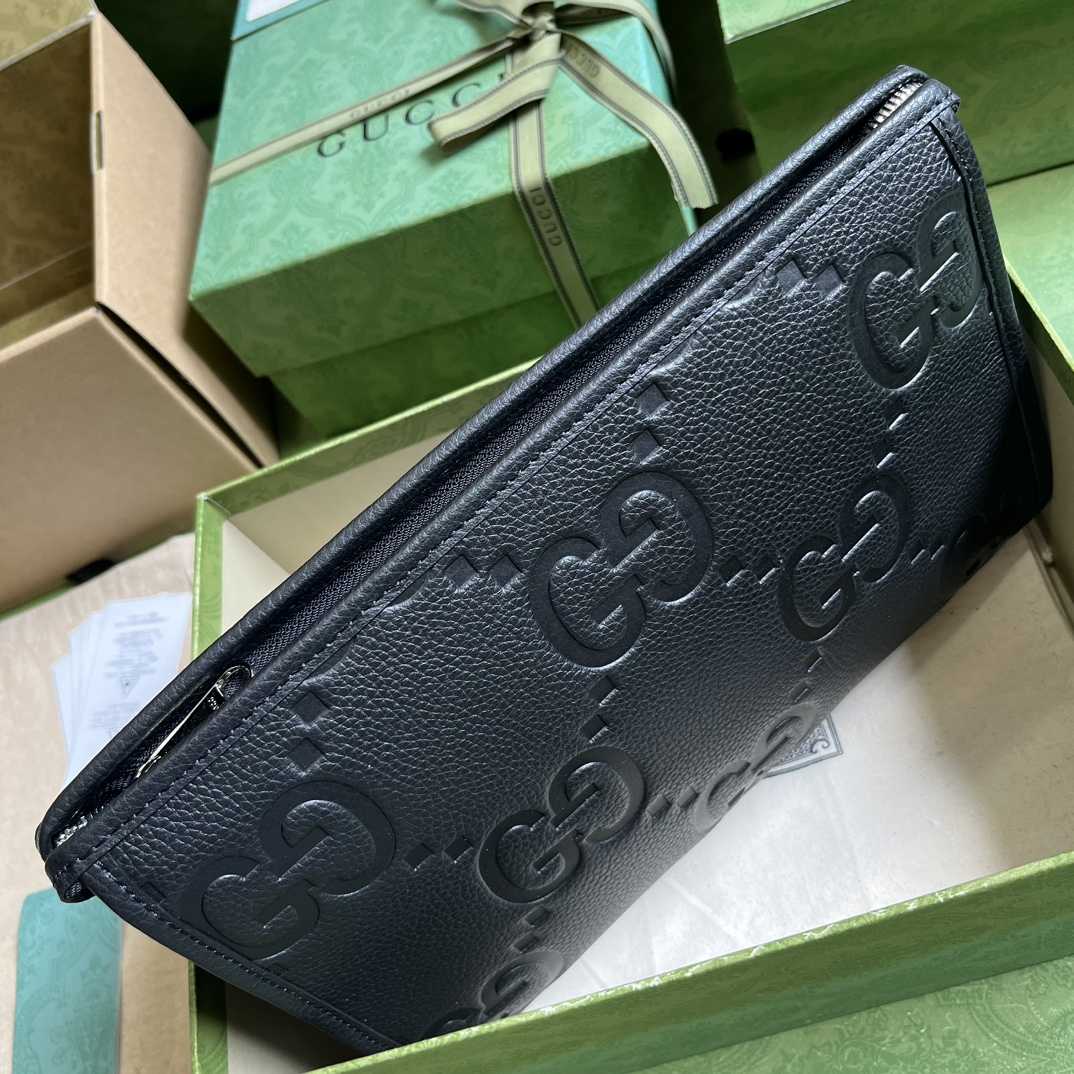 Gucci Jumbo GG Pouch (28.5x 18x 9cm) - FashionPlug