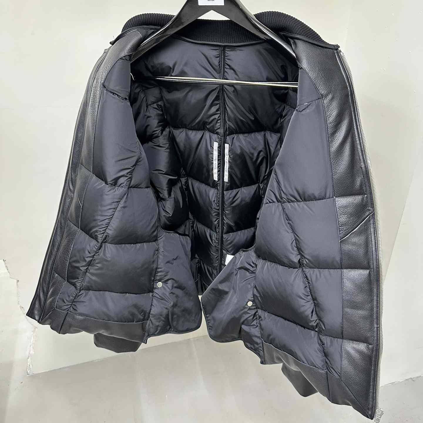 Rick Owens Down Jacket With Zipper - FashionPlug