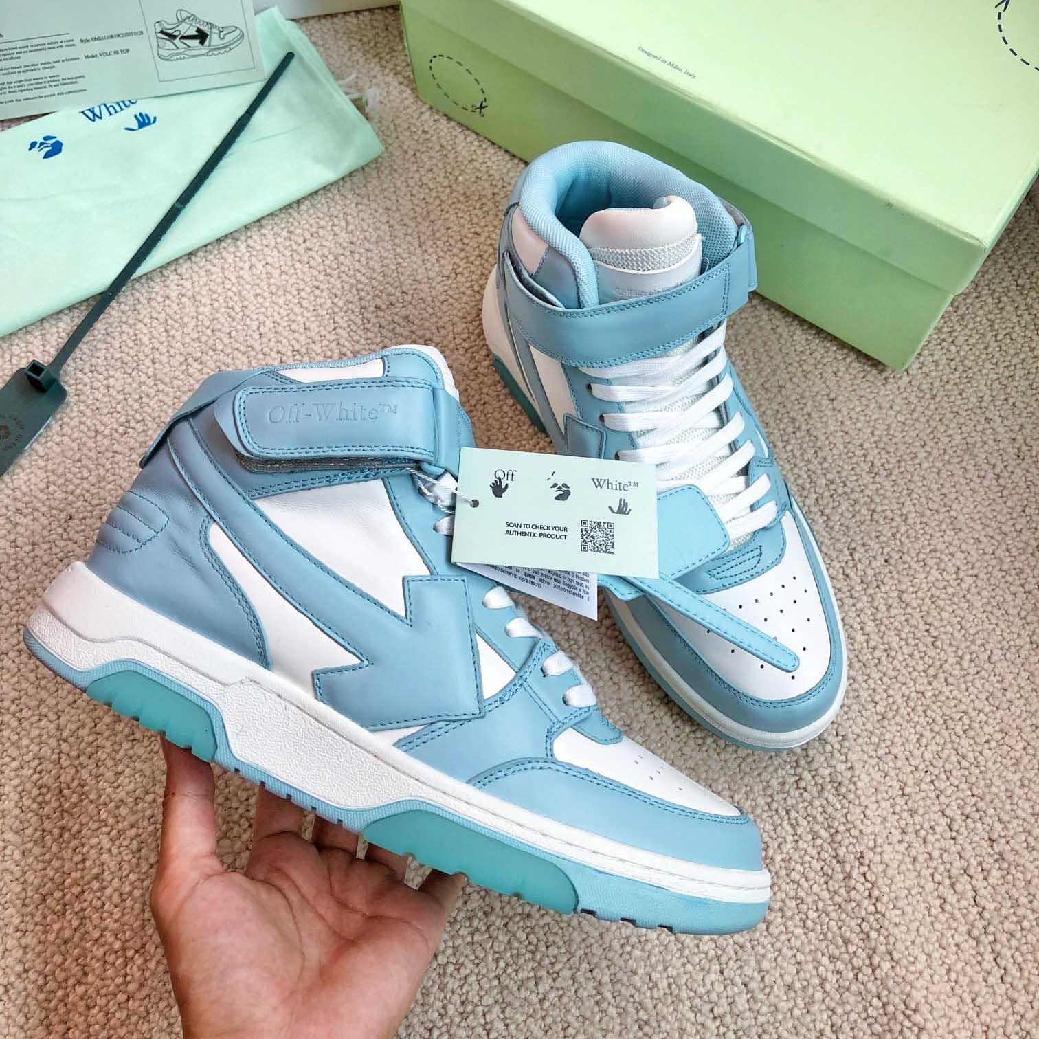 Off White Out Of Office Mid Top Sneaker - FashionPlug