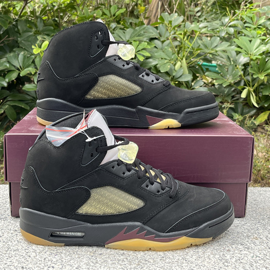 A Ma Maniére x Air Jordan 5 “Black” Sneakers     FD1330-001  - FashionPlug