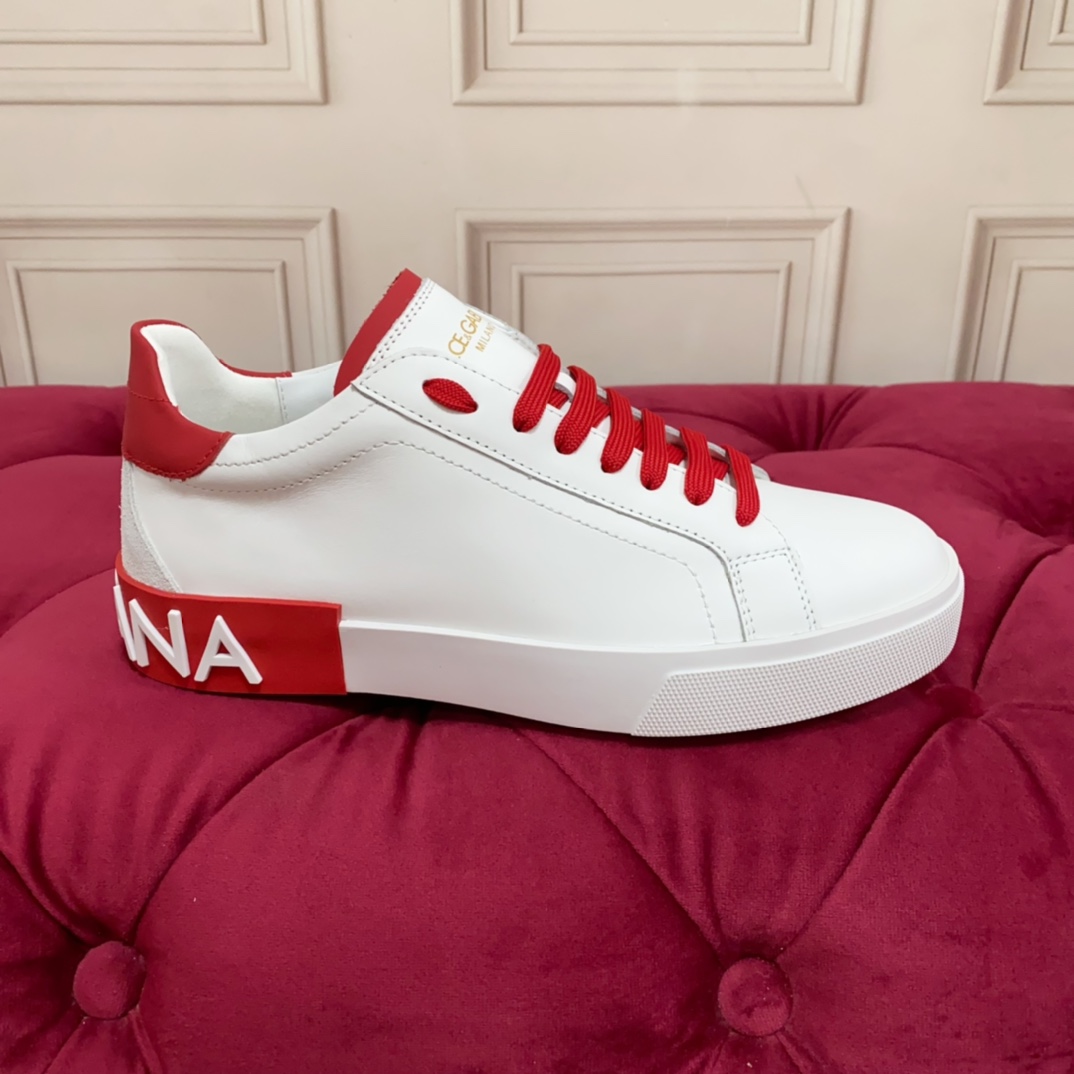 Dolce & Gabbana Calfskin Portofino Sneakers - FashionPlug