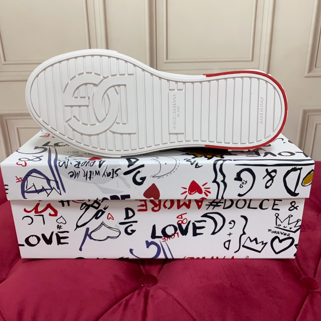 Dolce & Gabbana Calfskin Portofino Sneakers - FashionPlug