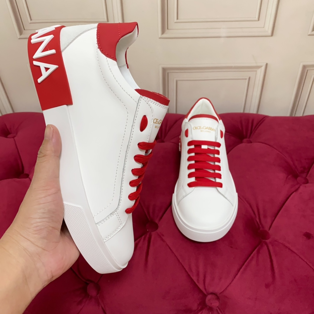 Dolce & Gabbana Calfskin Portofino Sneakers - FashionPlug