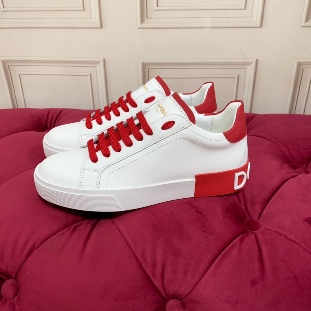Dolce & Gabbana Calfskin Portofino Sneakers - FashionPlug