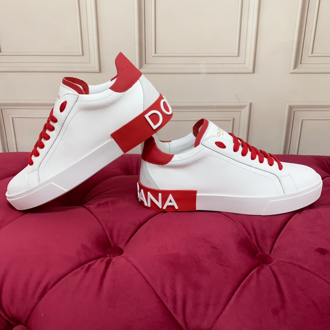 Dolce & Gabbana Calfskin Portofino Sneakers - FashionPlug