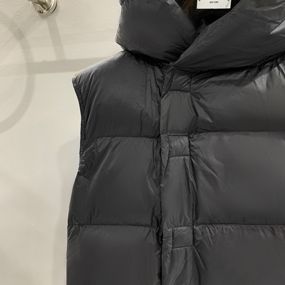 Rick Owens Black Padded Down Vest - FashionPlug