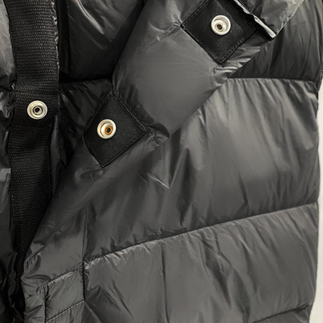 Rick Owens Black Padded Down Vest - FashionPlug