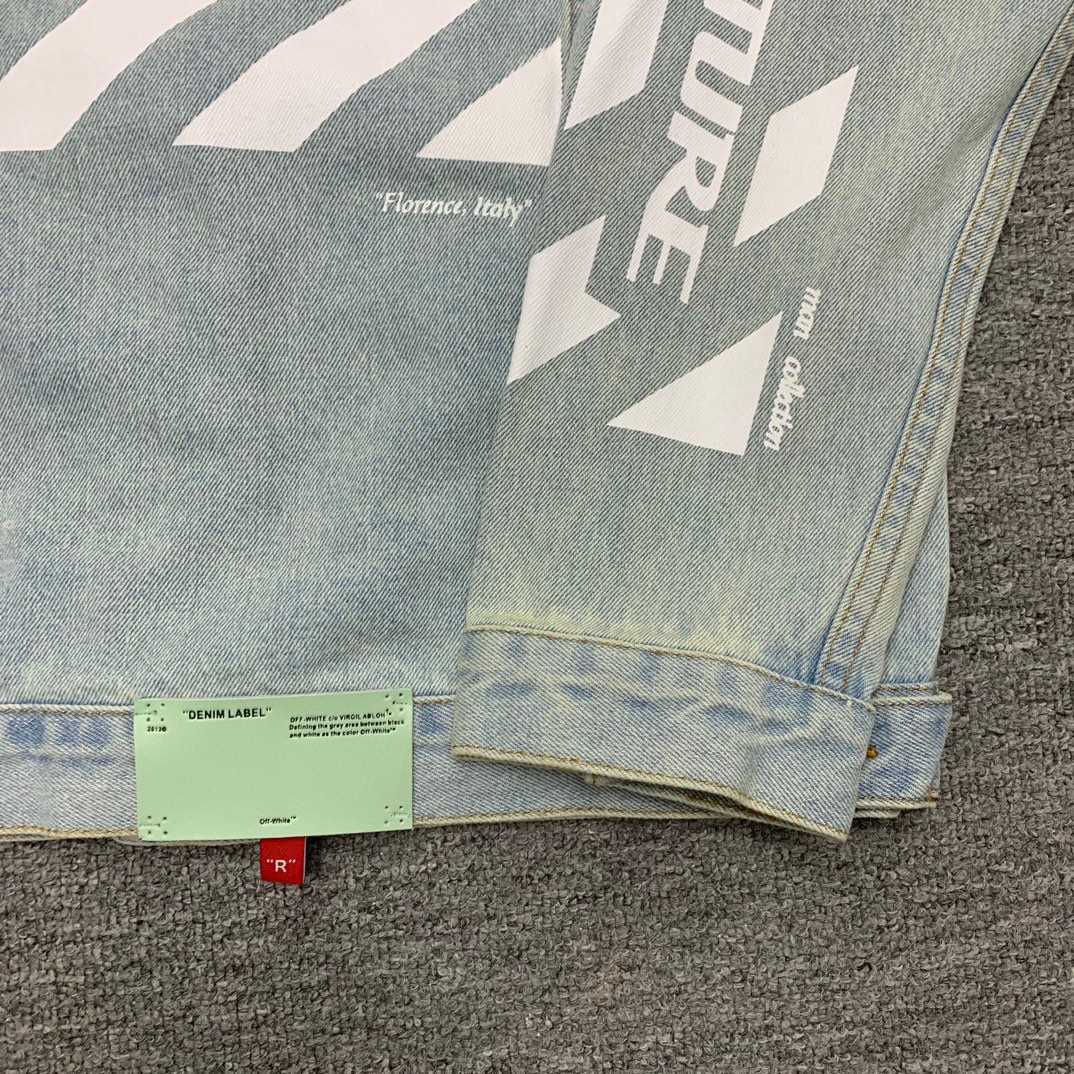 Off-White Denim Oversized Denim Temperature Jacket - FashionPlug