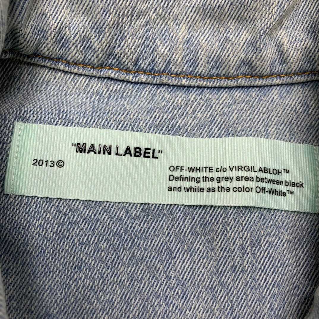 Off-White Denim Oversized Denim Temperature Jacket - FashionPlug