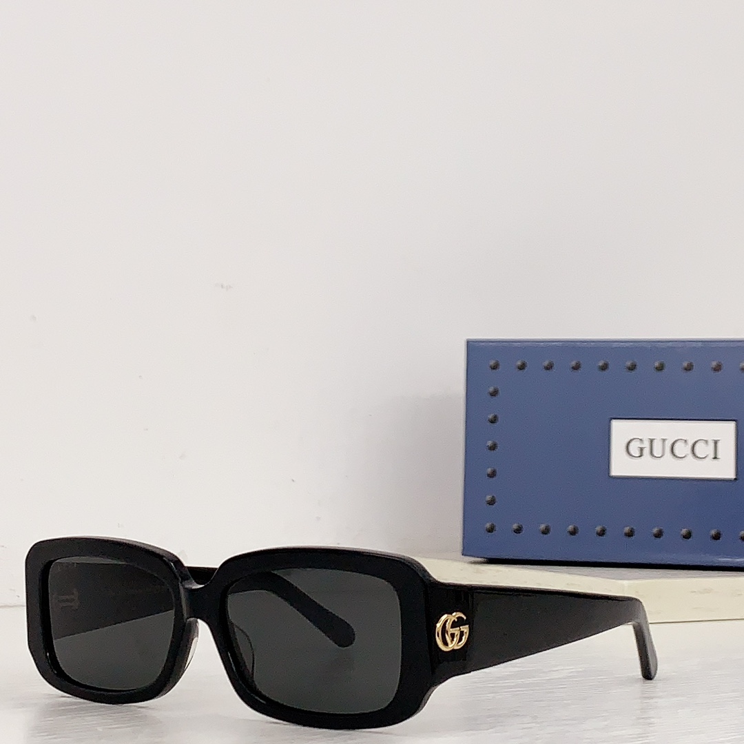 Gucci Specialized Fit Rectangular Sunglasse - FashionPlug