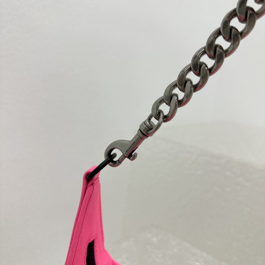 Balenciaga Raver Medium Bag With Chain In Neon Pink - FashionPlug