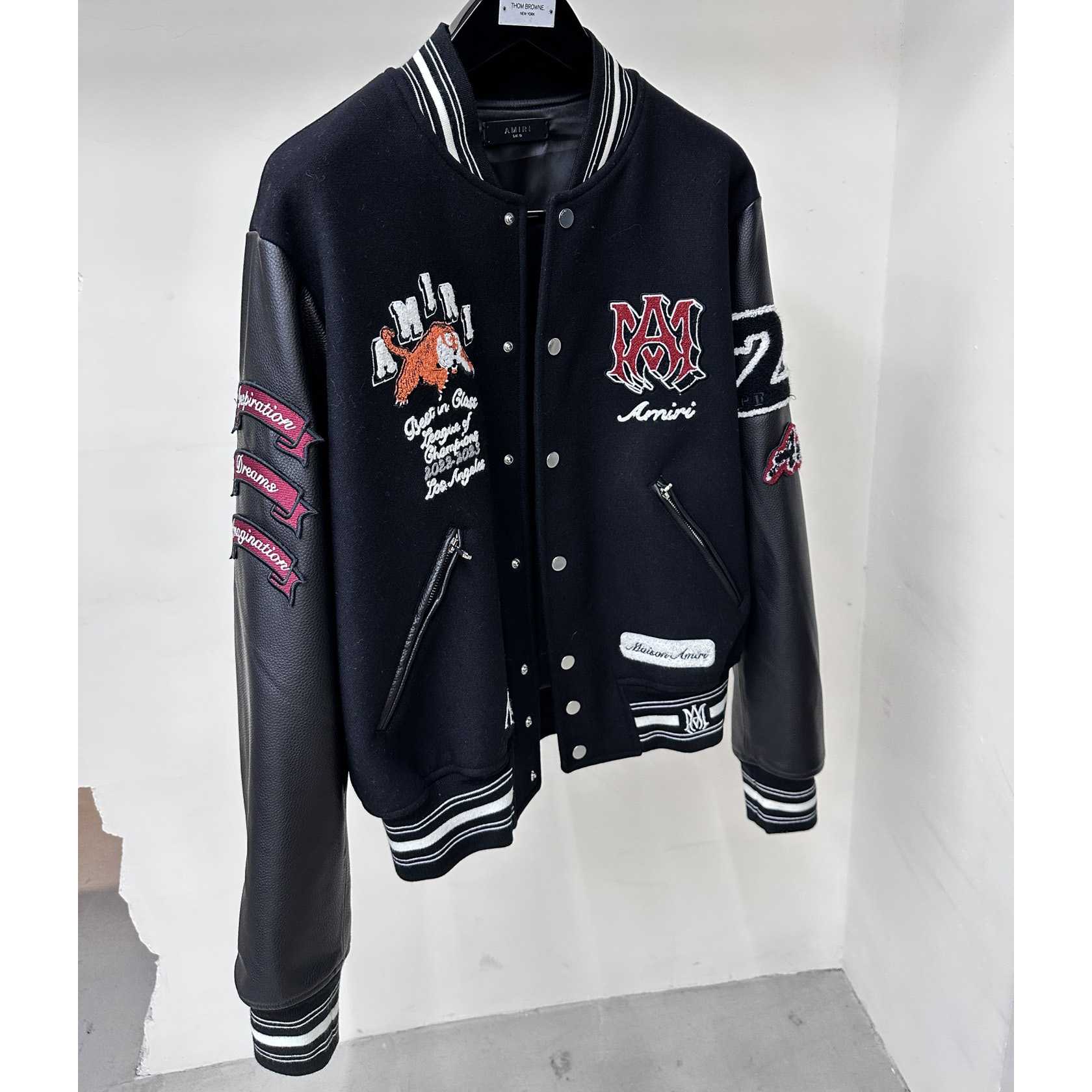 Amiri Bones Varsity Jacket - FashionPlug
