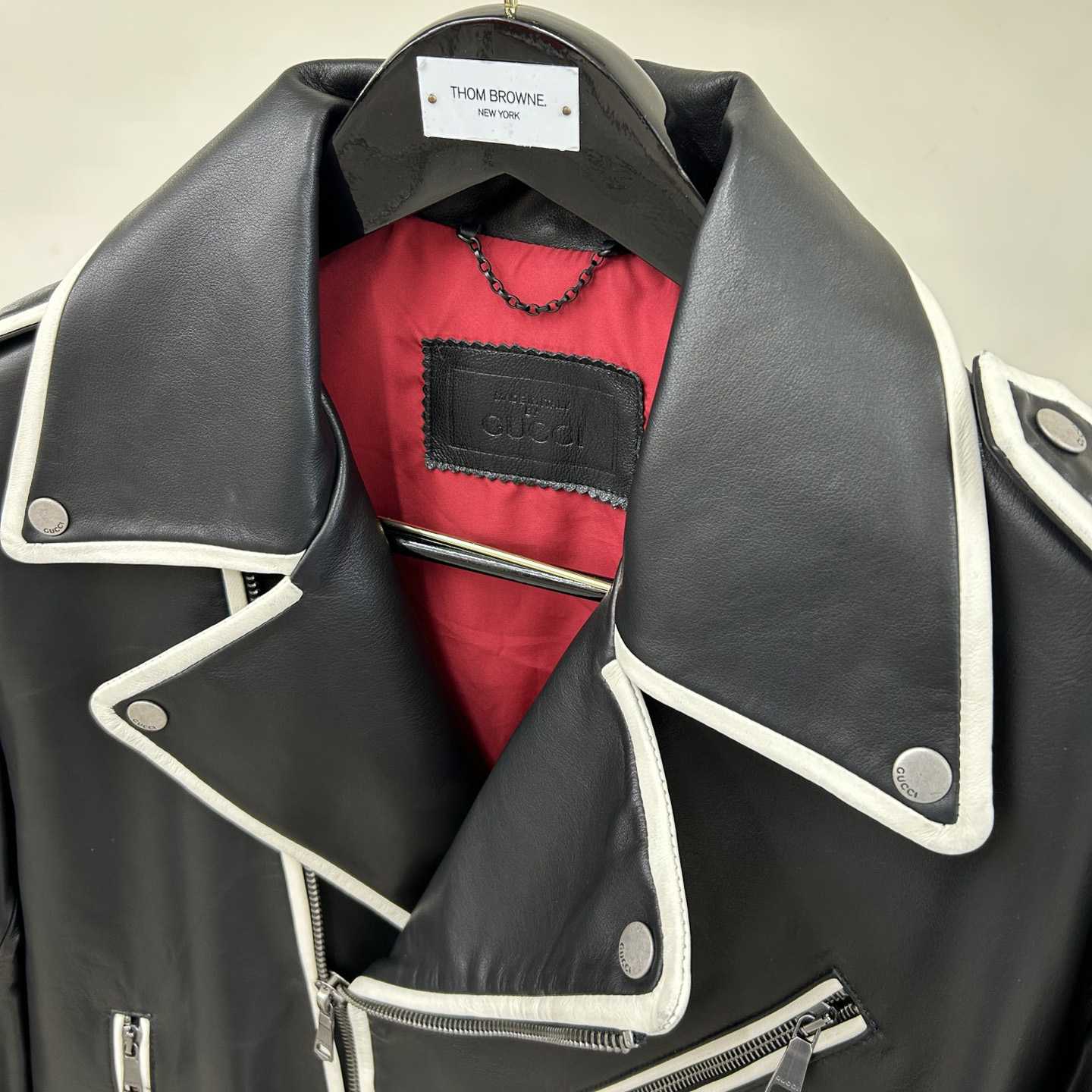 Gucci Leather Jacket - FashionPlug
