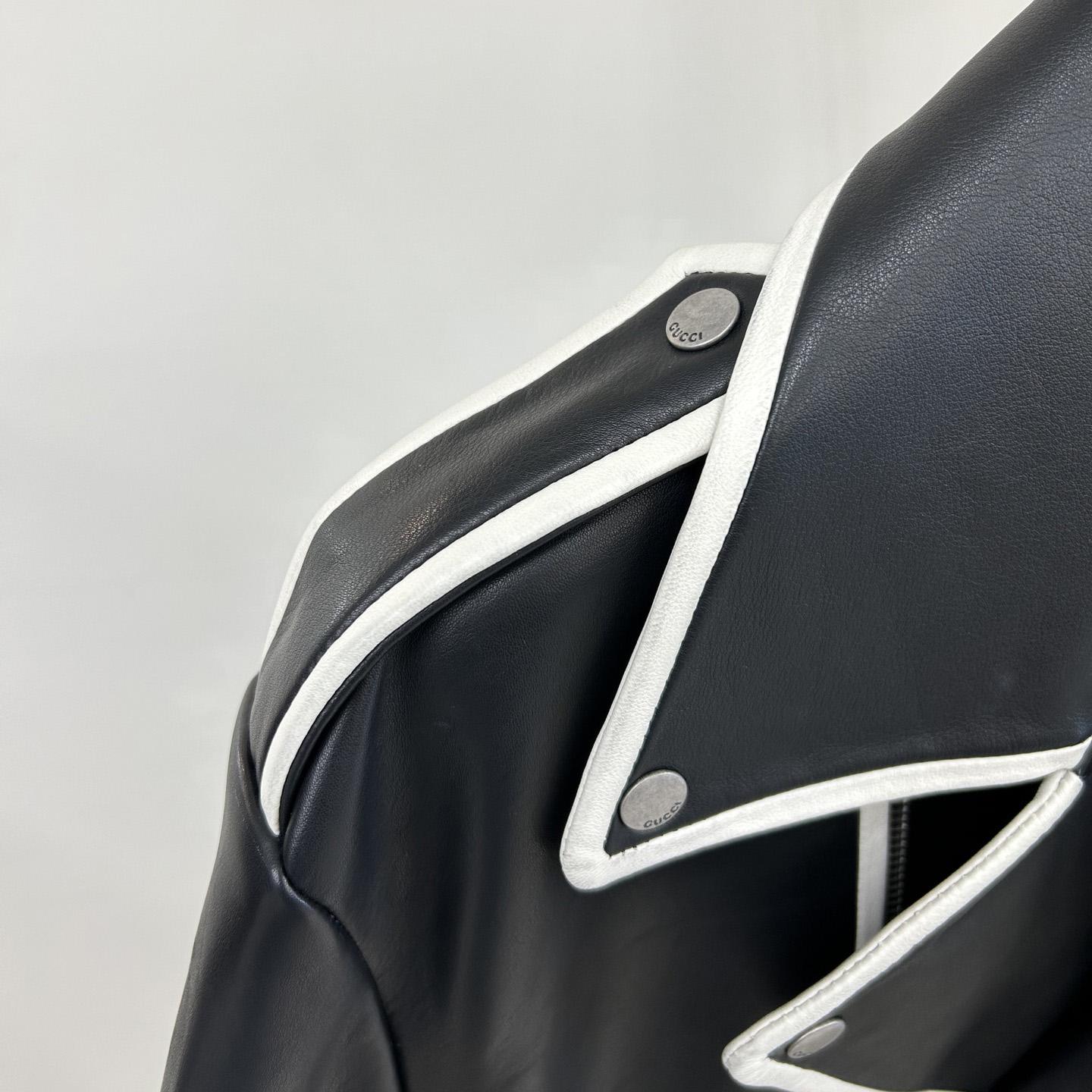Gucci Leather Jacket - FashionPlug